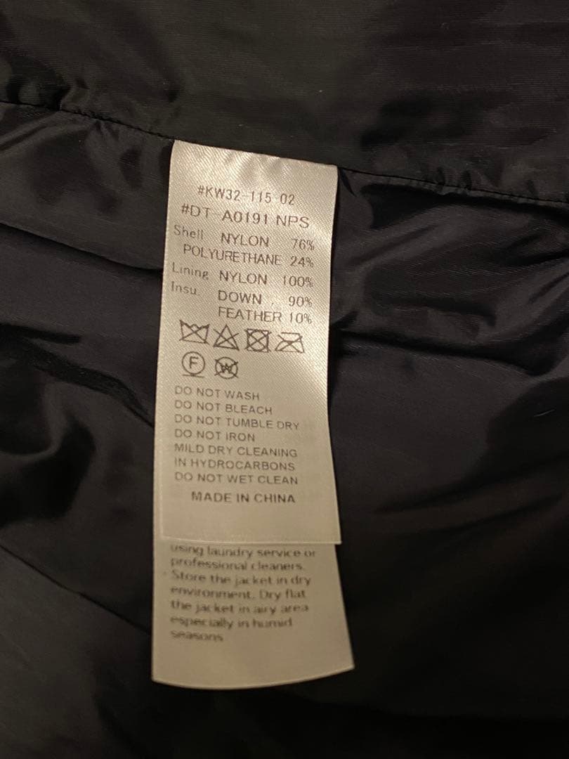 DANTON スクエアステッチAラインフード付きダウンジャケット S サイズ