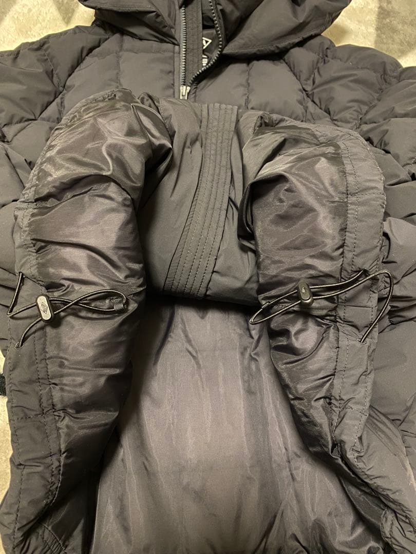 DANTON スクエアステッチAラインフード付きダウンジャケット S サイズ