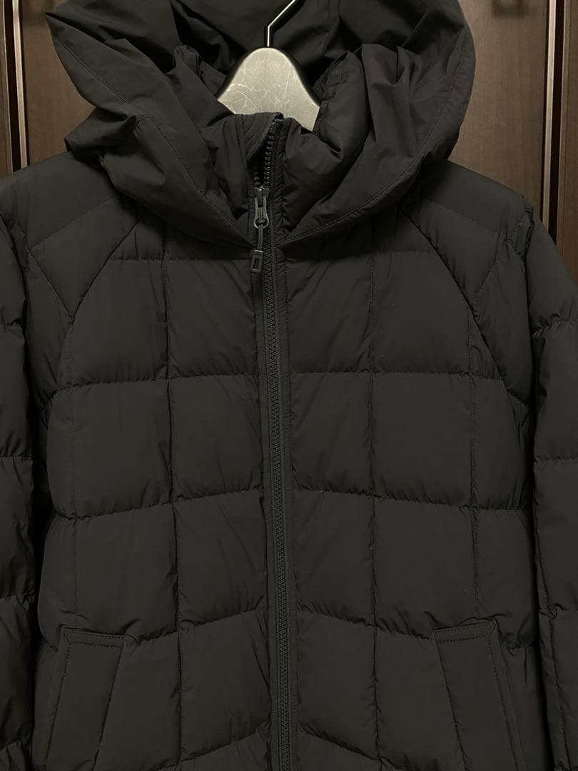 DANTON スクエアステッチAラインフード付きダウンジャケット S サイズ