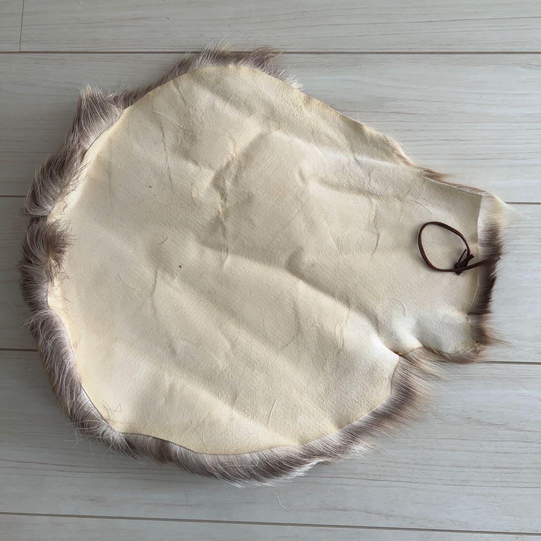 ハナ※トナカイラグ4枚セットリアルファー毛皮座布団ラグシートパッド