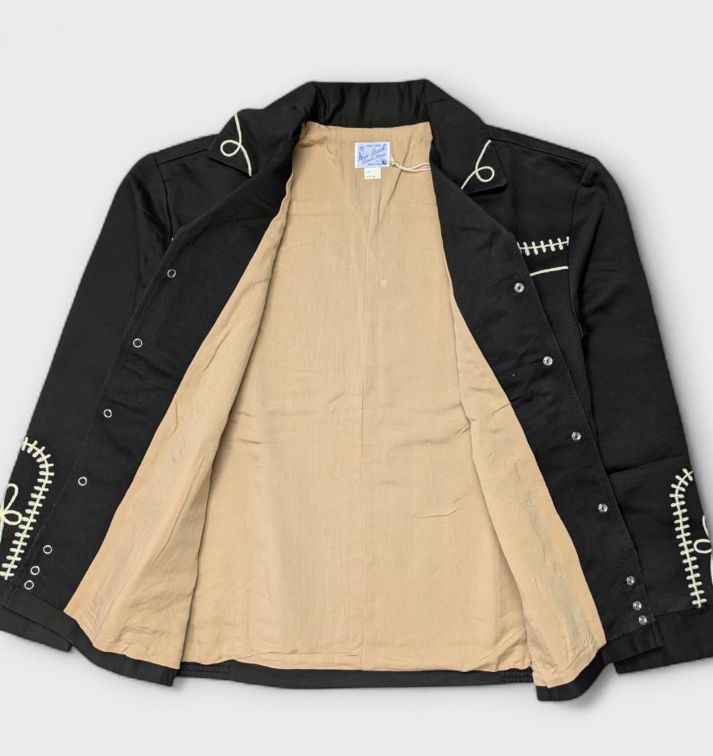 ボレロ 　ウエスタン ジャケット　M　黒　ブラック　刺繍　ジョニーデップ　衣装