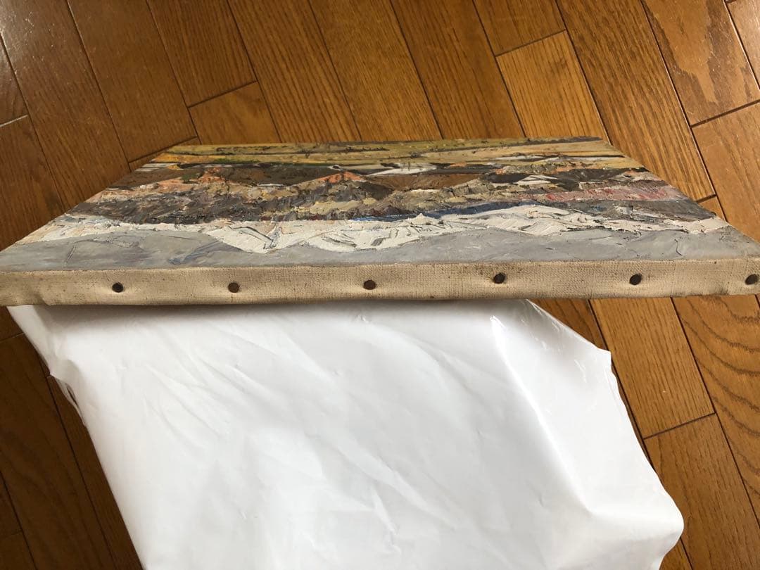 金　油絵　八ヶ岳(笹原) A.Shinohara 作　F6サイズ