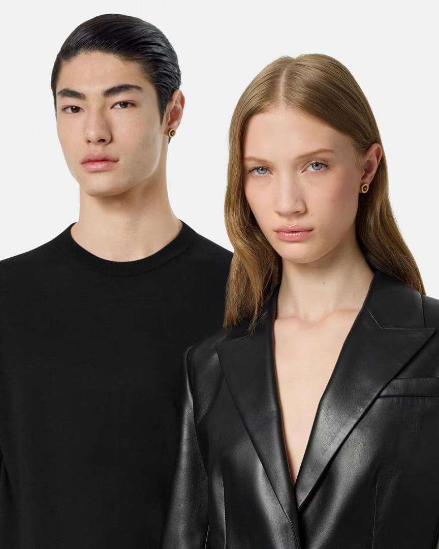 VERSACE エナメル メドゥーサ スタッド イヤリング ピアス