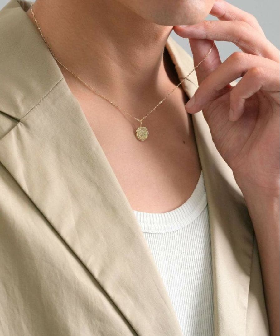 ボ*ブ様 【LION HEART】スタンププチネックレス K10 イエロ－ゴール