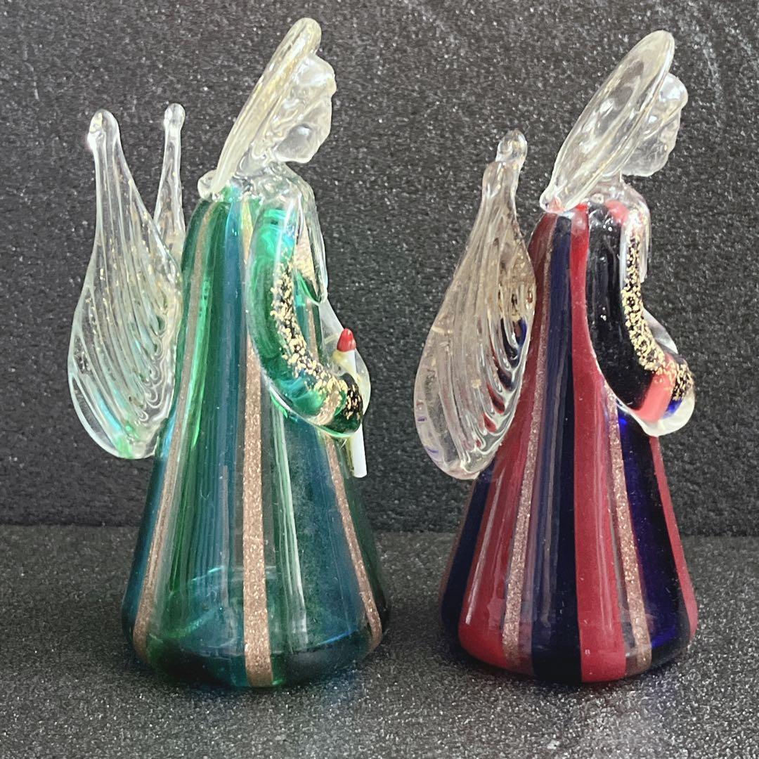 ムラーノガラス ベネチアンガラス エンジェル 2体