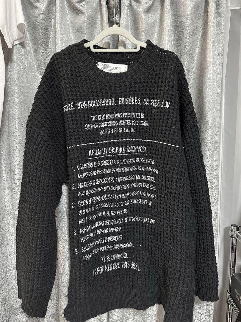 DAIRIKU 20AW ブラック ニットセーター