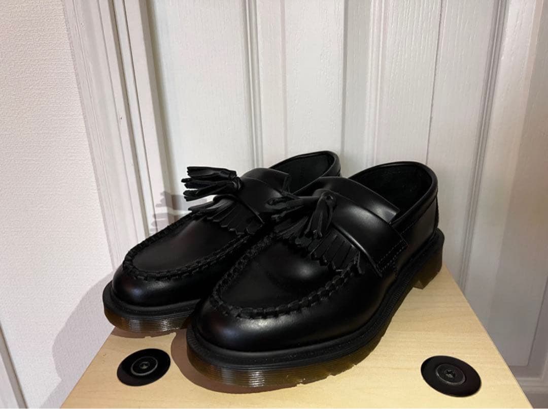 Dr. Martens フリンジ付きローファー ブラック 38