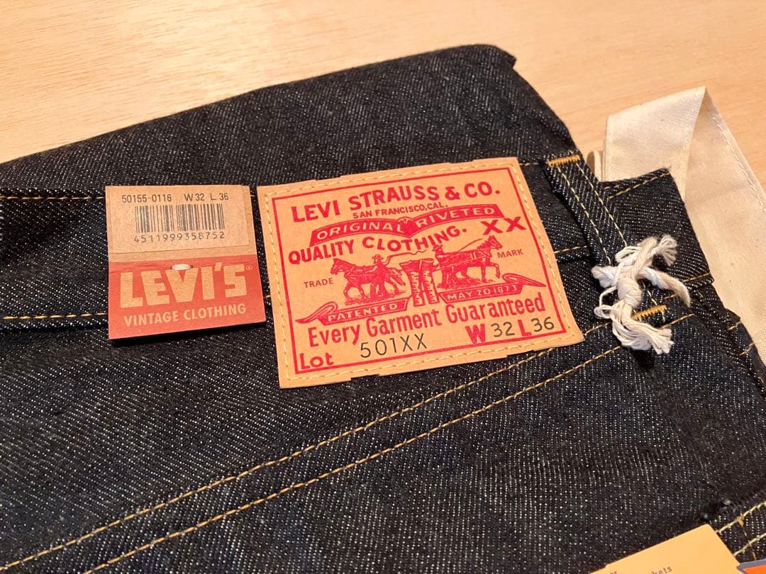 新品　リーバイス 501XX ヴィンテージ 1955年モデル リジッド 米国製