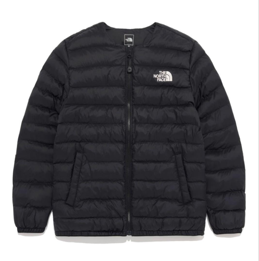ザノースフェイス　ダウンジャンパー　黒　S〜M ノーカラー