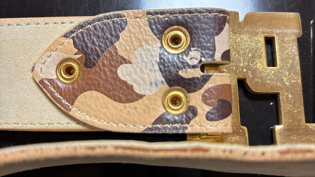 A BATHING APE ベルト 革　BAPEバックル Mサイズ