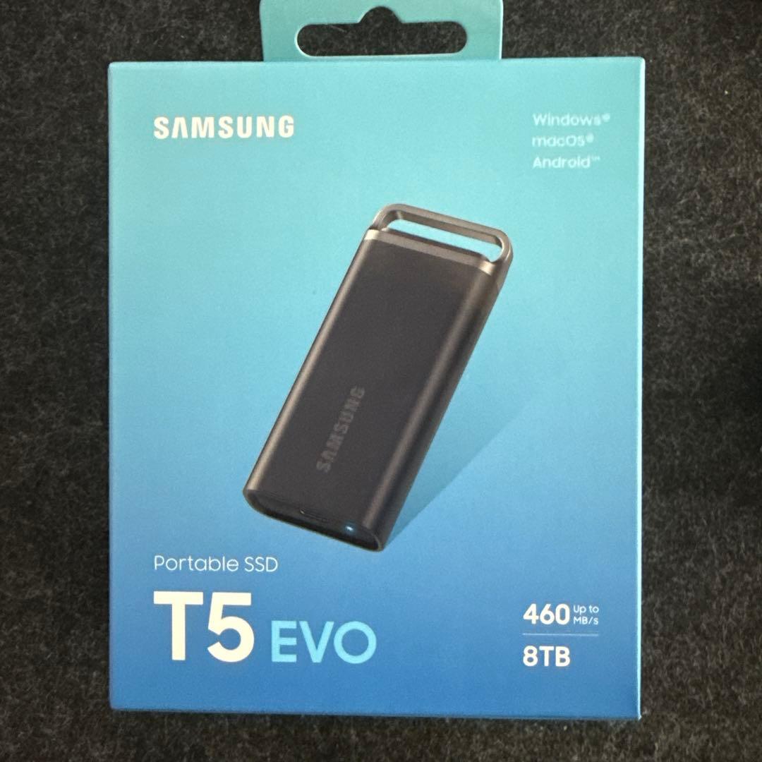 外付けハードディスク・ドライブ Samsung Portable SSD T5 EVO 8TB