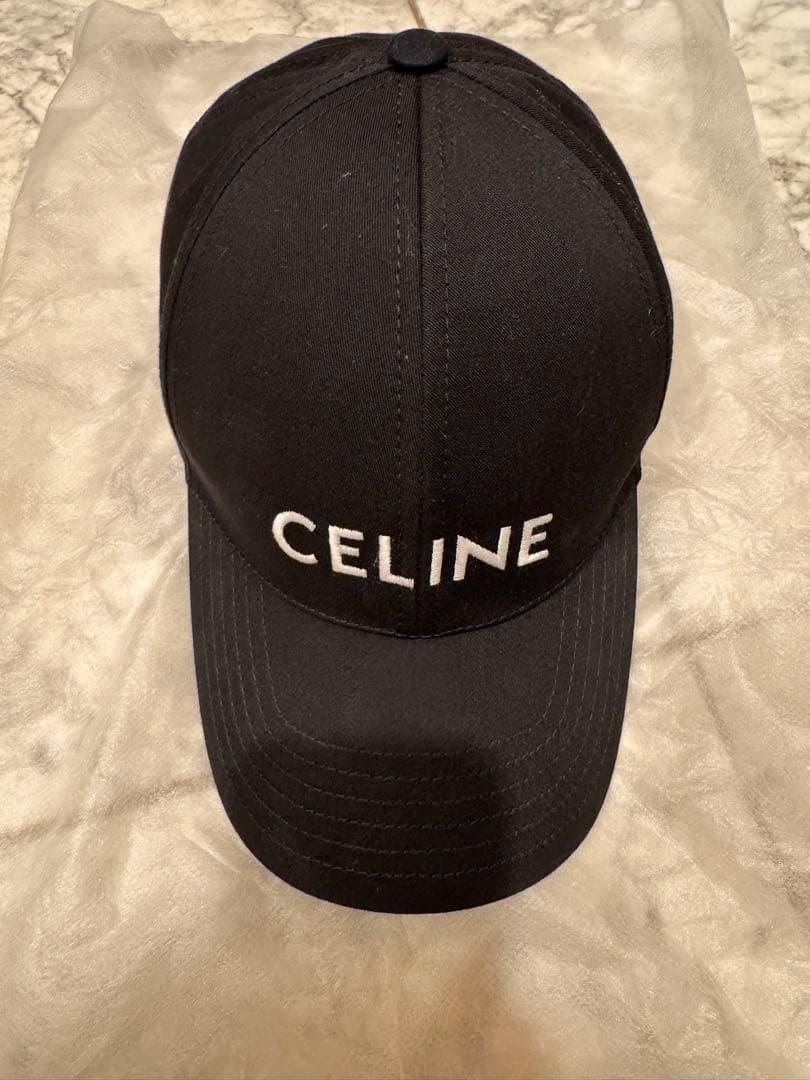 【美品】CELINE ベースボールキャップ Lサイズ ブラック