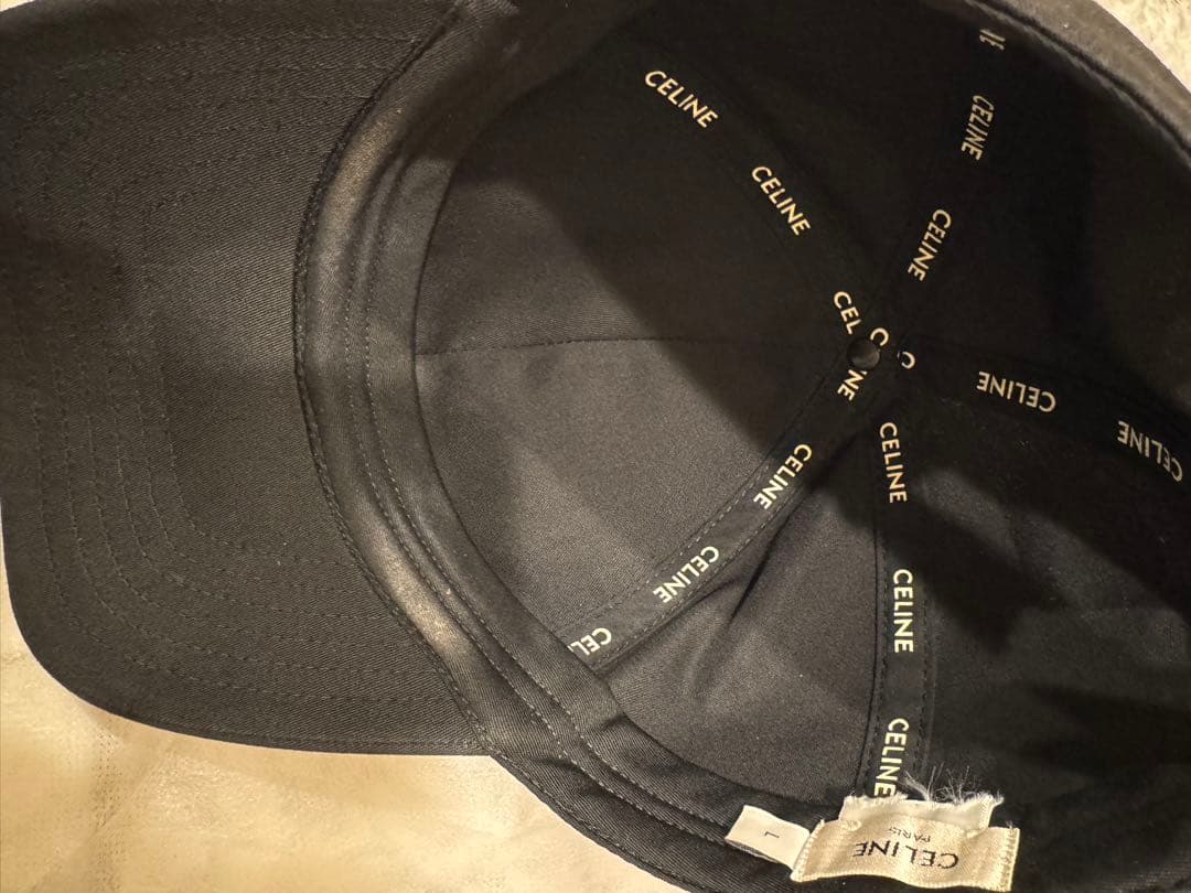 【美品】CELINE ベースボールキャップ Lサイズ ブラック