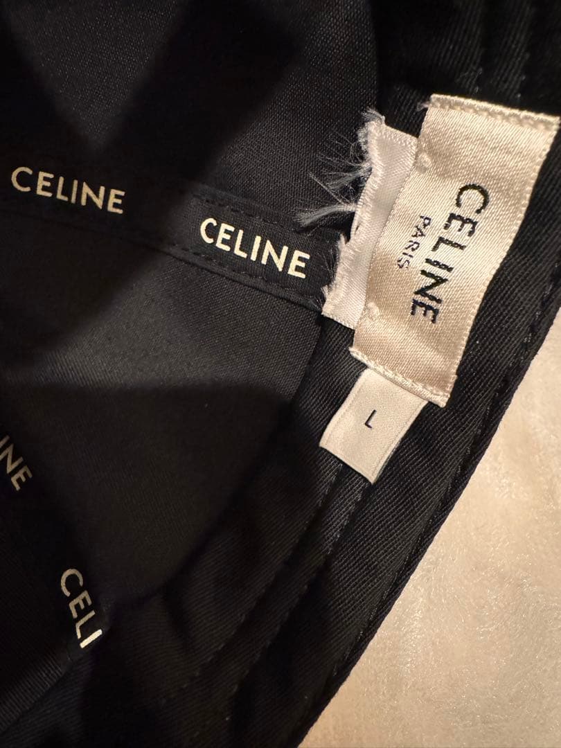 【美品】CELINE ベースボールキャップ Lサイズ ブラック