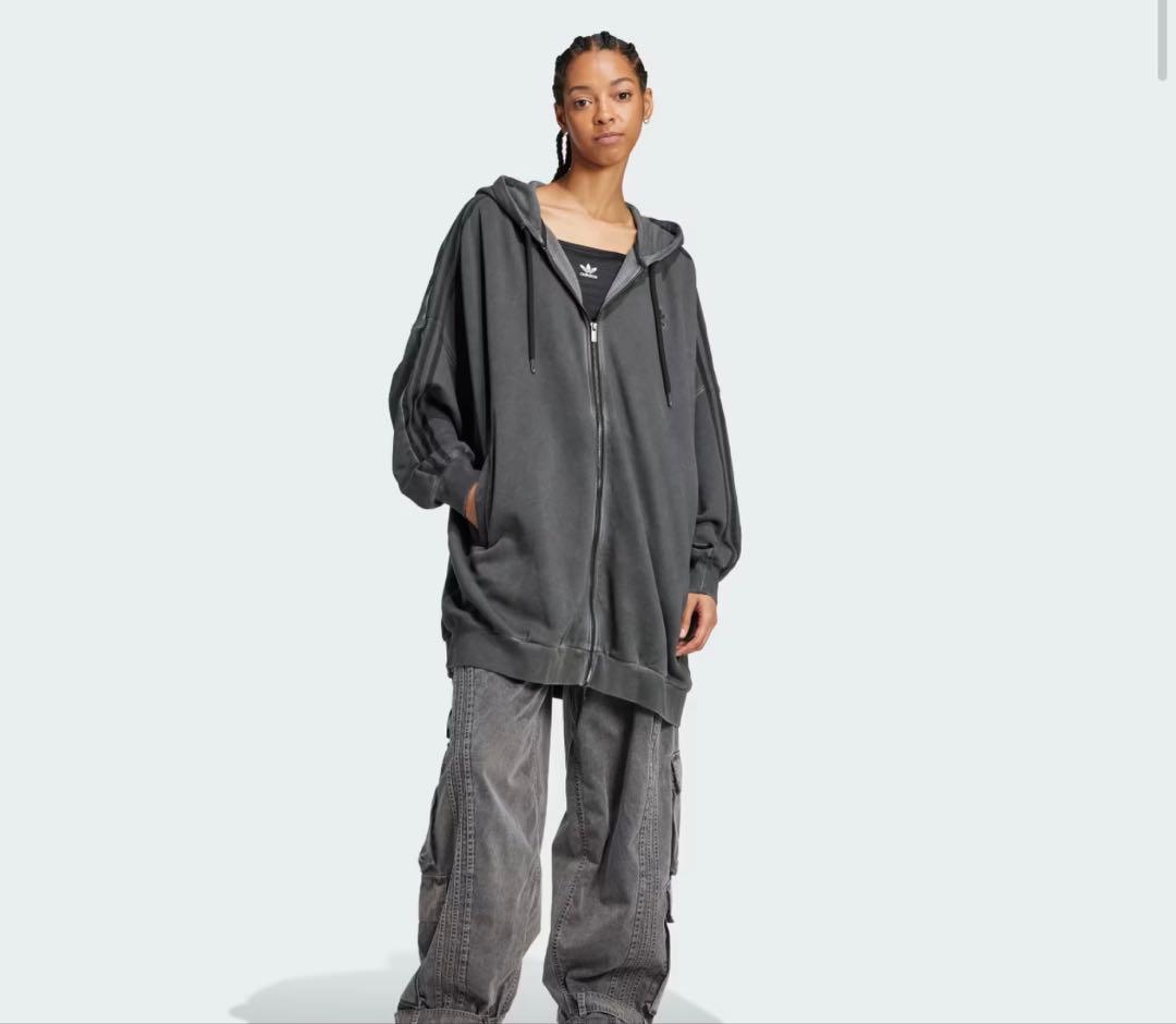 ADILENIUM シーズン2 ウォッシュド オーバーサイズ フルジップパーカー