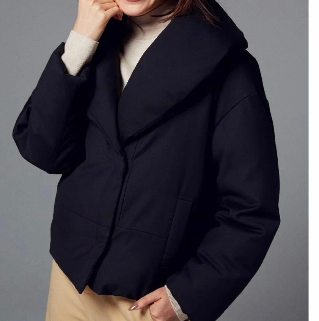 自由区 オンワード樫山 ADSショート丈ダウンコート ボリューム襟