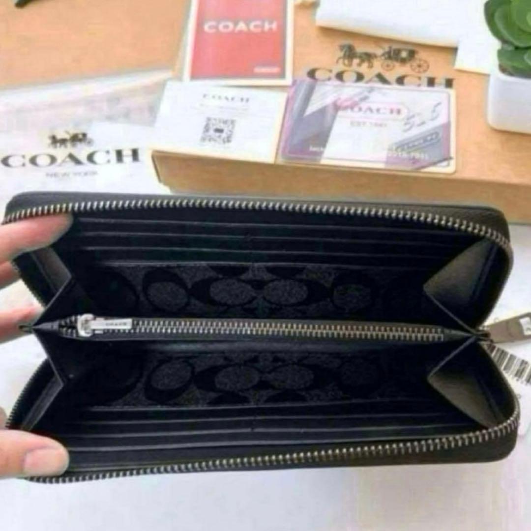 ✨新品未使用✨新作　COACH 長財布　ブラック　レザー　Cロゴ　メンズ