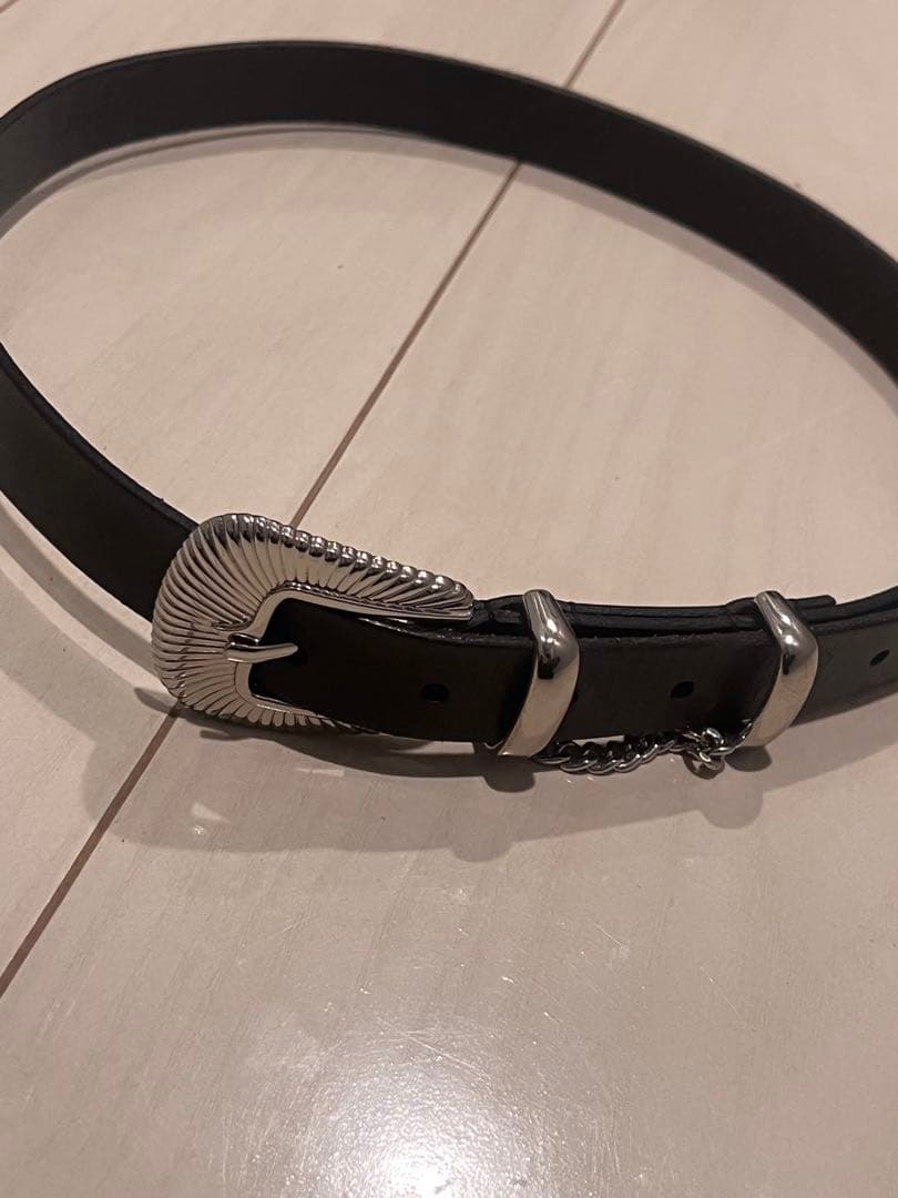 Jieda ジエダ レザーウエスタンベルト　ブラック