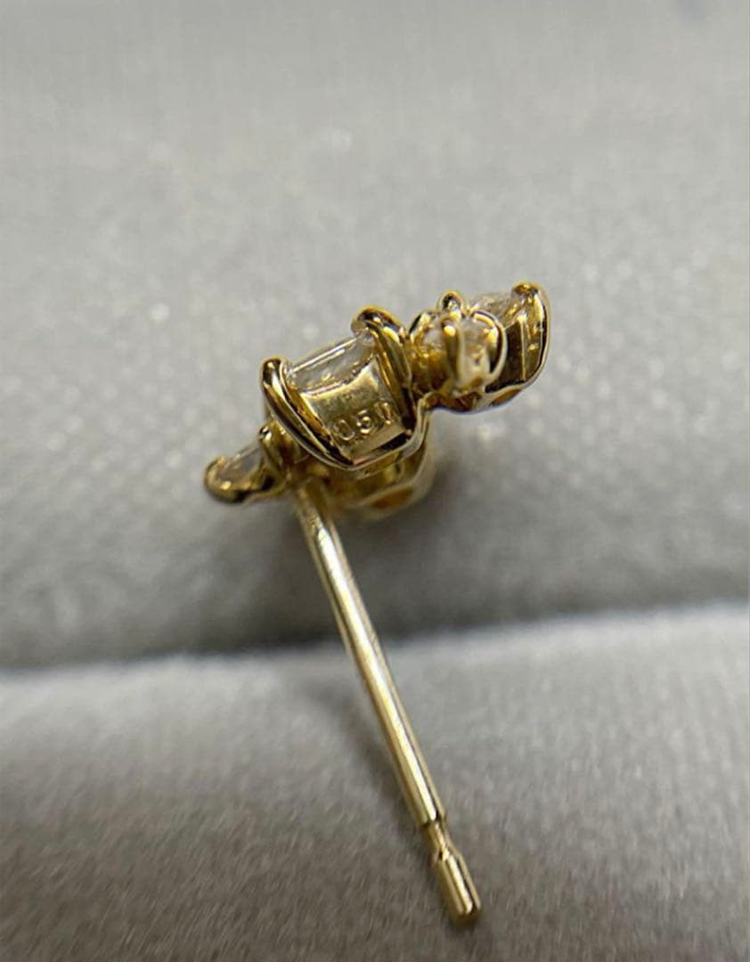 ダイヤモンド0.25ct K18 ピアス　片耳