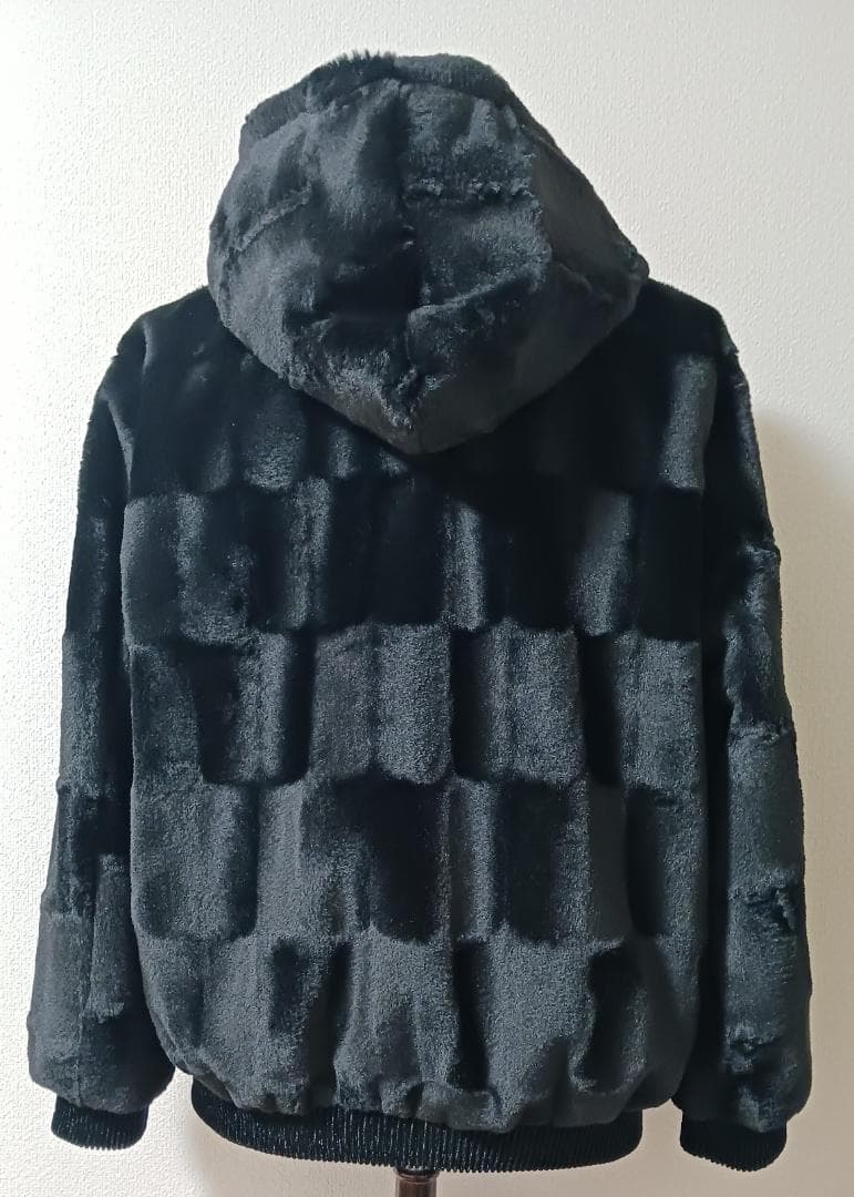 イタリア製 ミンク ＆ カシミヤ混 パカーフード付き 毛皮 防寒 日本サイズLL