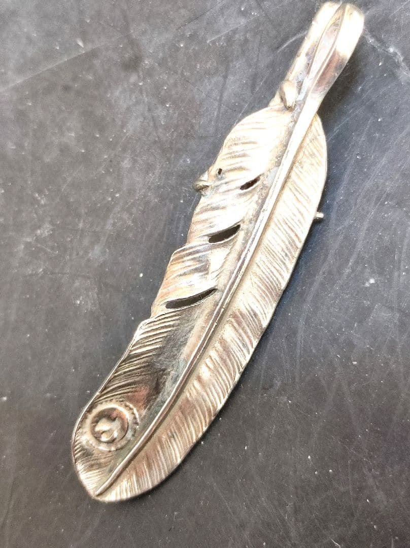 ゴローズgoro's銀爪＆タタキメタル付き特大フェザー