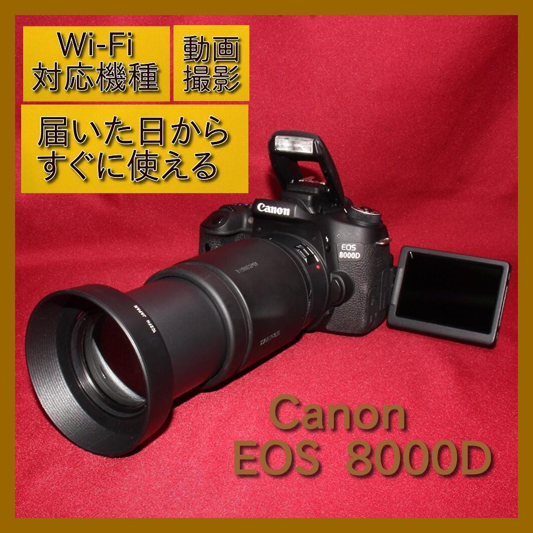 ✨Wi-Fi搭載機種✨Canon EOS 8000D 超望遠レンズセット✨