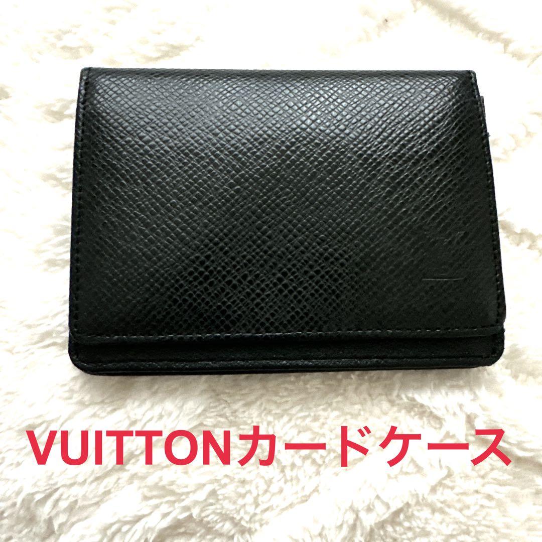ルイヴィトン VUITTON タイガ 名刺入れ メンズ 黒 定期入れ