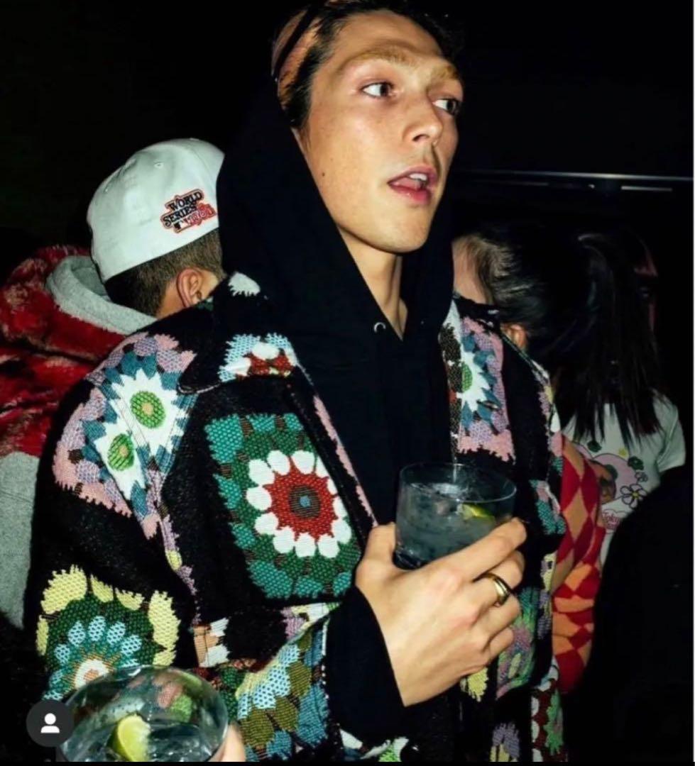 【完売品・モーガン蔵人着用】SUNFLOWER フローラルジャカードシャツ S