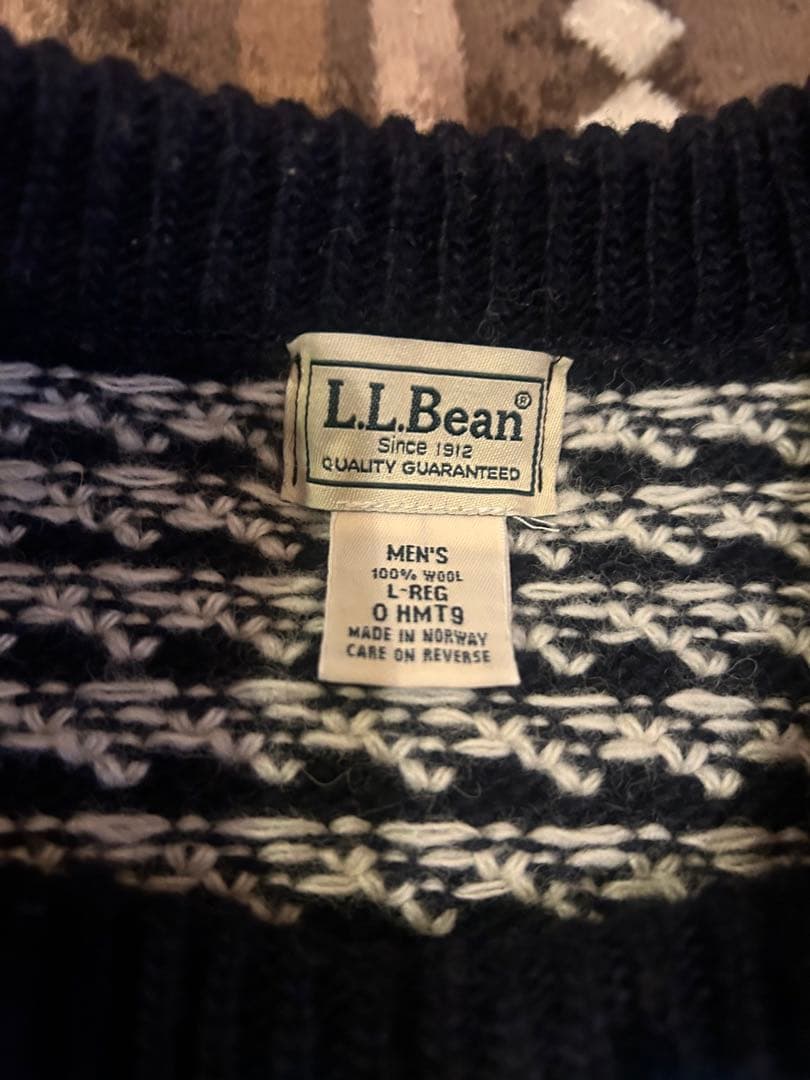 90s L.L.Bean バーズアイニット ノルウェー製
