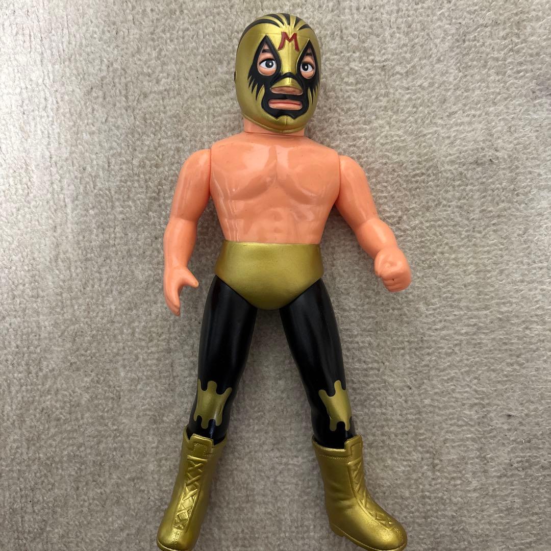 マルサン　ミル・マスカラス　ソフビ　金　フィギュア