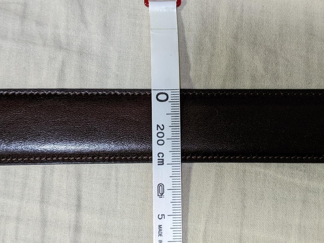 新品未使用 USA製 ブルックスブラザーズ レザー ドレスベルト ダークブラウン