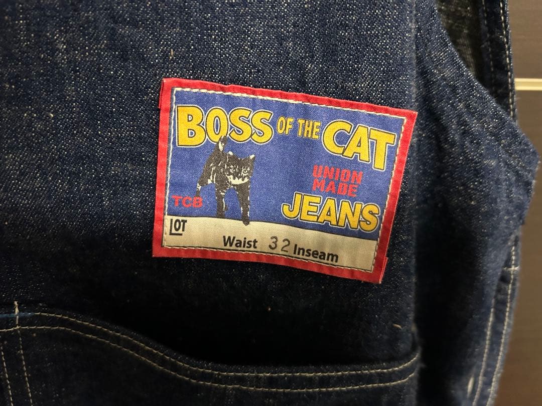 TCBジーンズBOSS OF THE CAT オーバーオール 32インチ