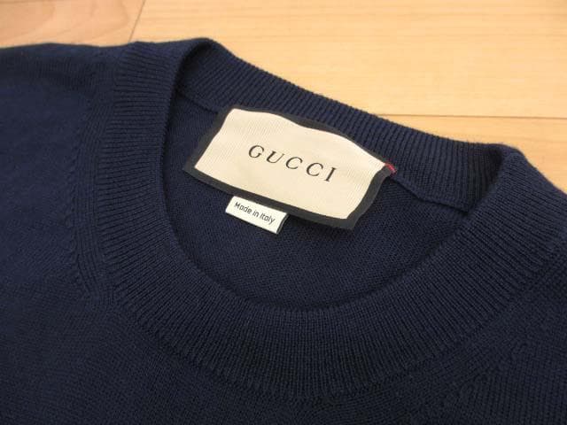 美品 グッチ 24SS クルーネック ウール セーター XL 763661