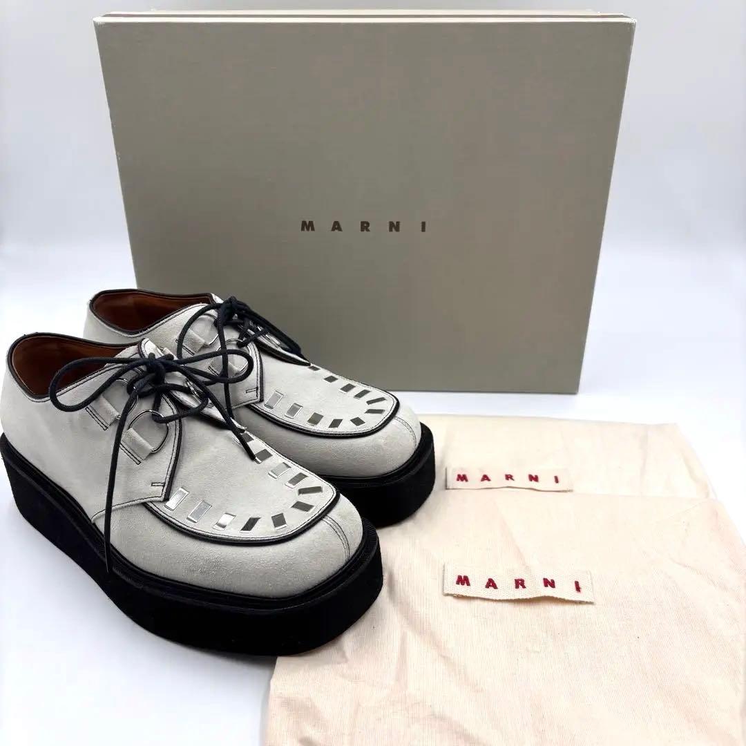 MARNI マルニ レザー スタッズ付きシューズ 厚底 箱付き