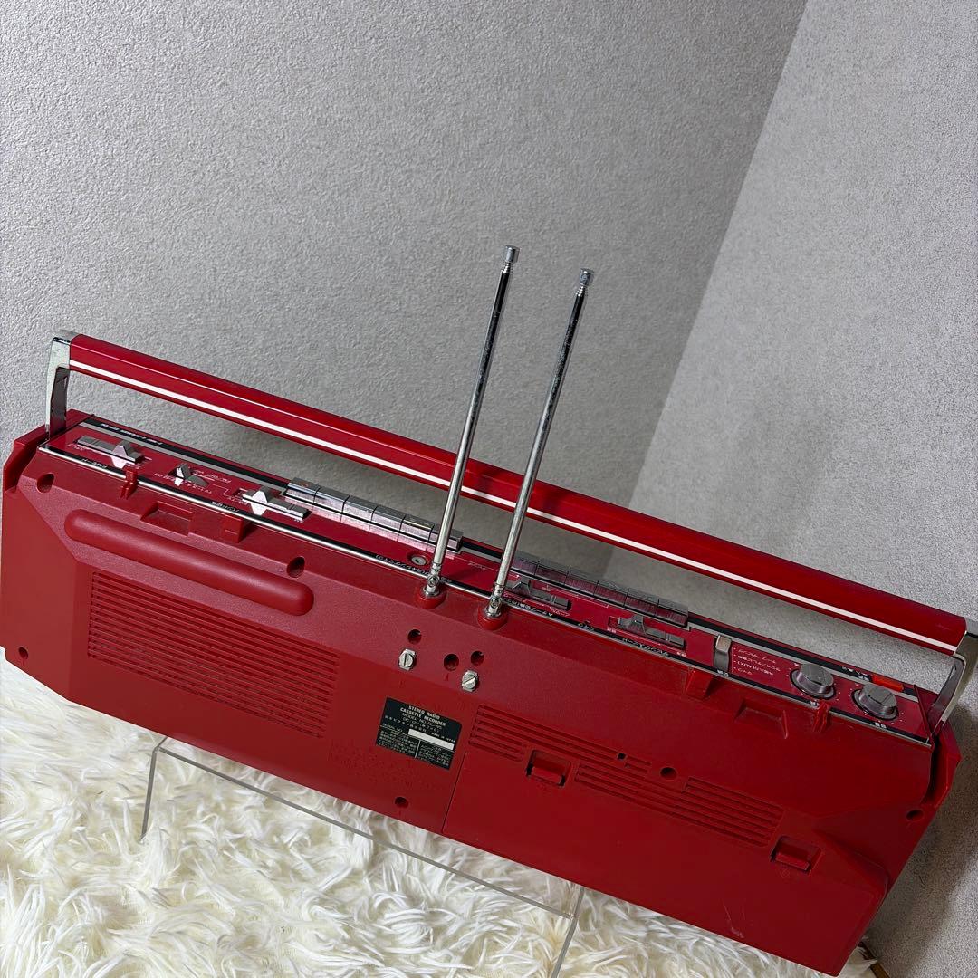 【極美品】Victor ビクター RC-W5 赤色 ラジカセ　動作確認済