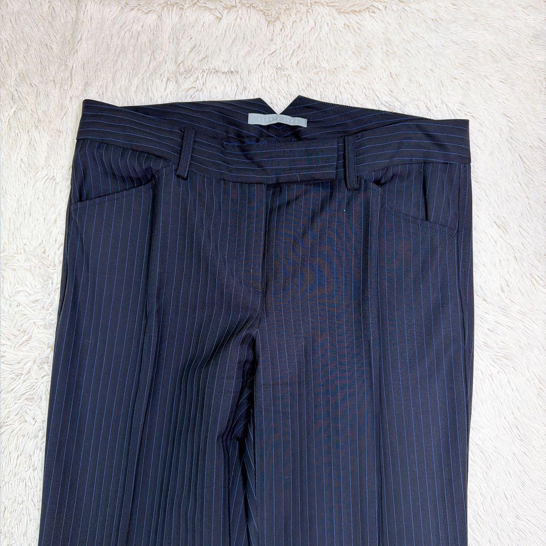 【希少】セオリーリュクス　GABE ストライプ　ネイビー　フレア　スーツ　42