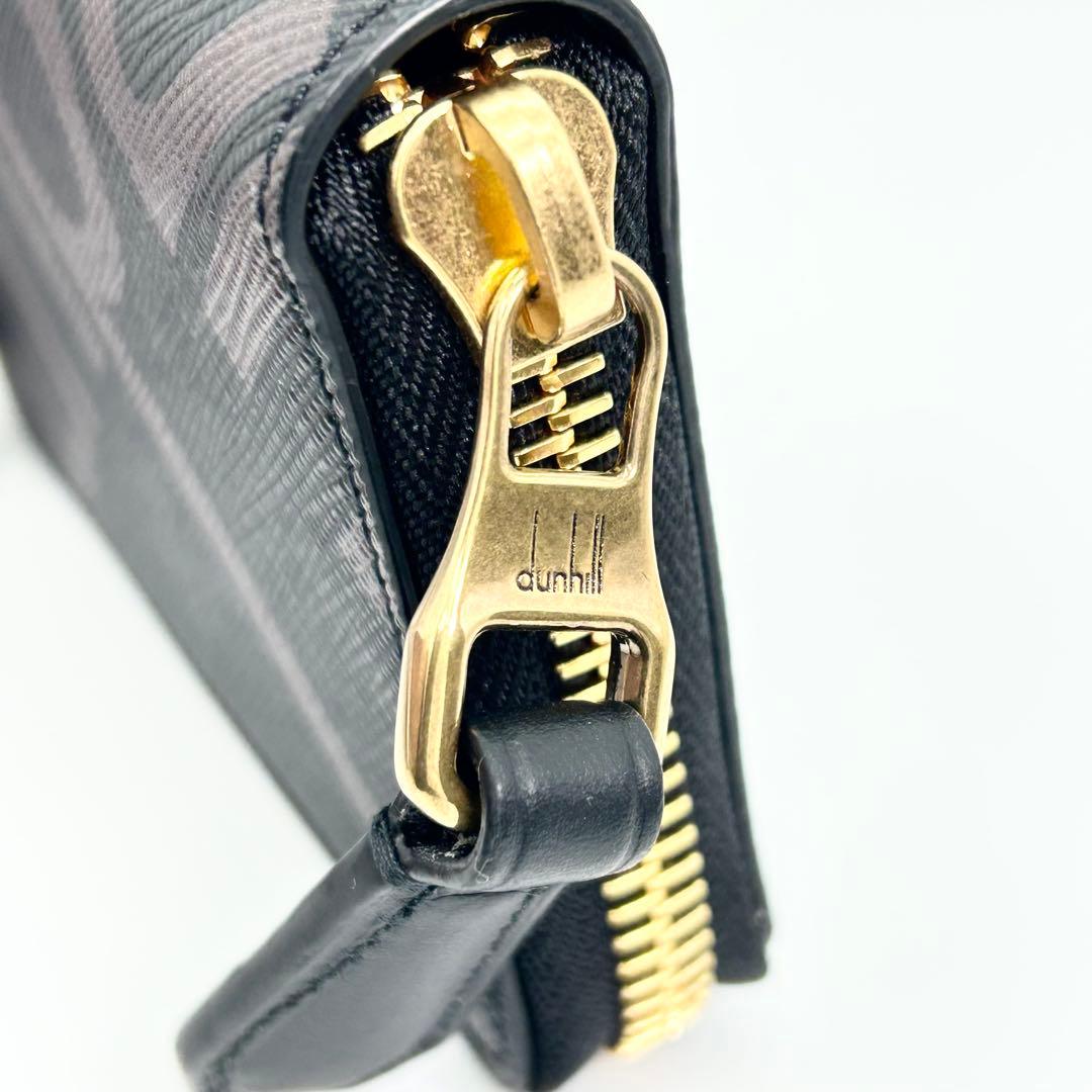 dunhill ダンヒル ラウンドファスナー コンパクト財布 ケース 箱