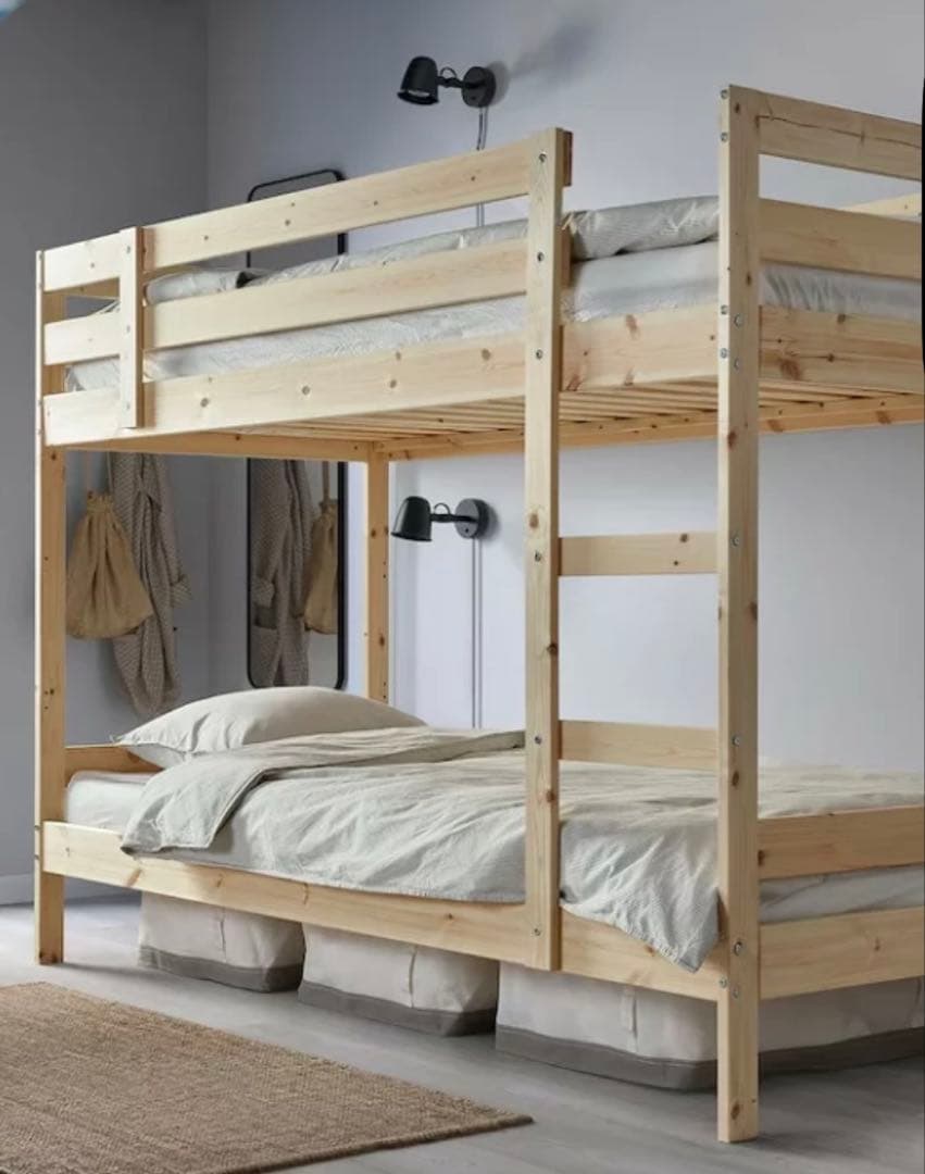 【 IKEA - イケア -】2段ベッドフレーム パイン材