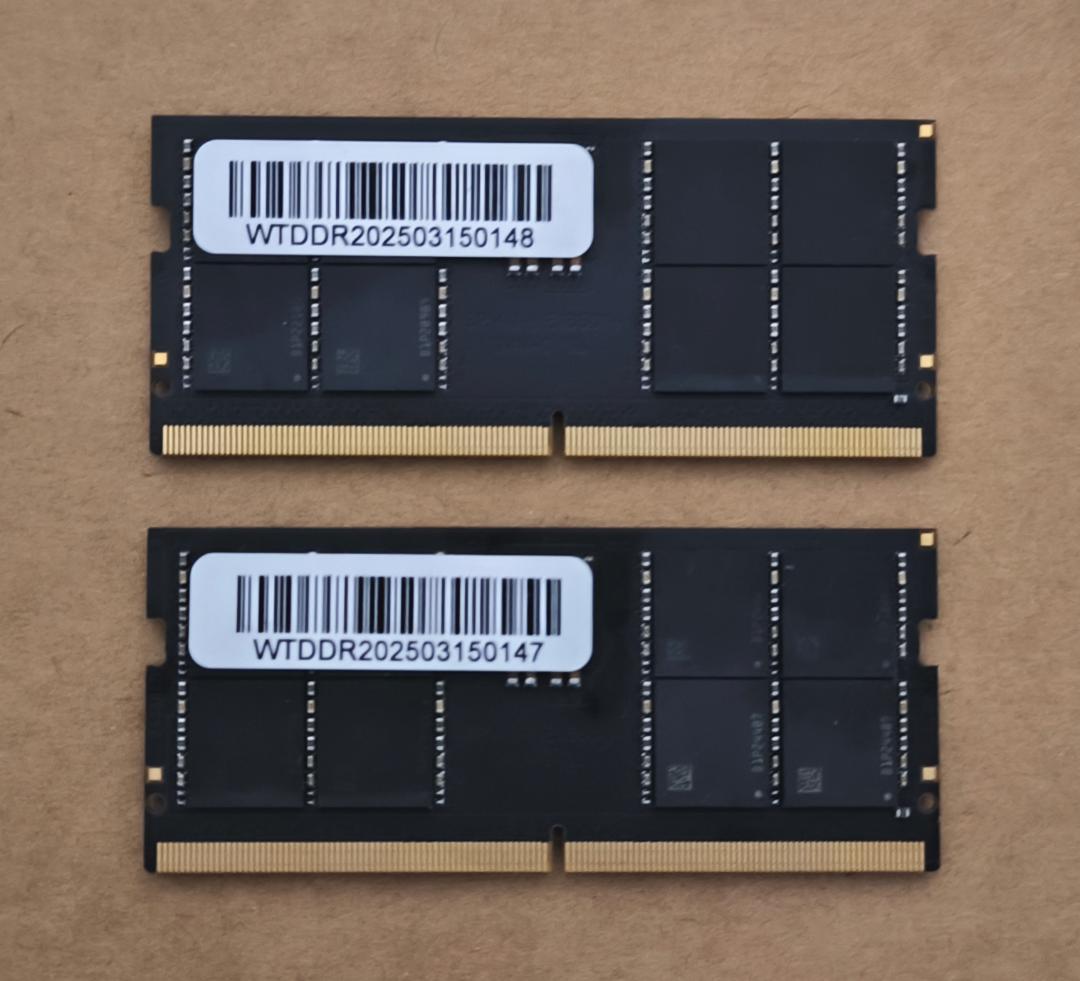 相性問題あり WINTEN ノートPC用メモリ DDR5-4800 32GB×2