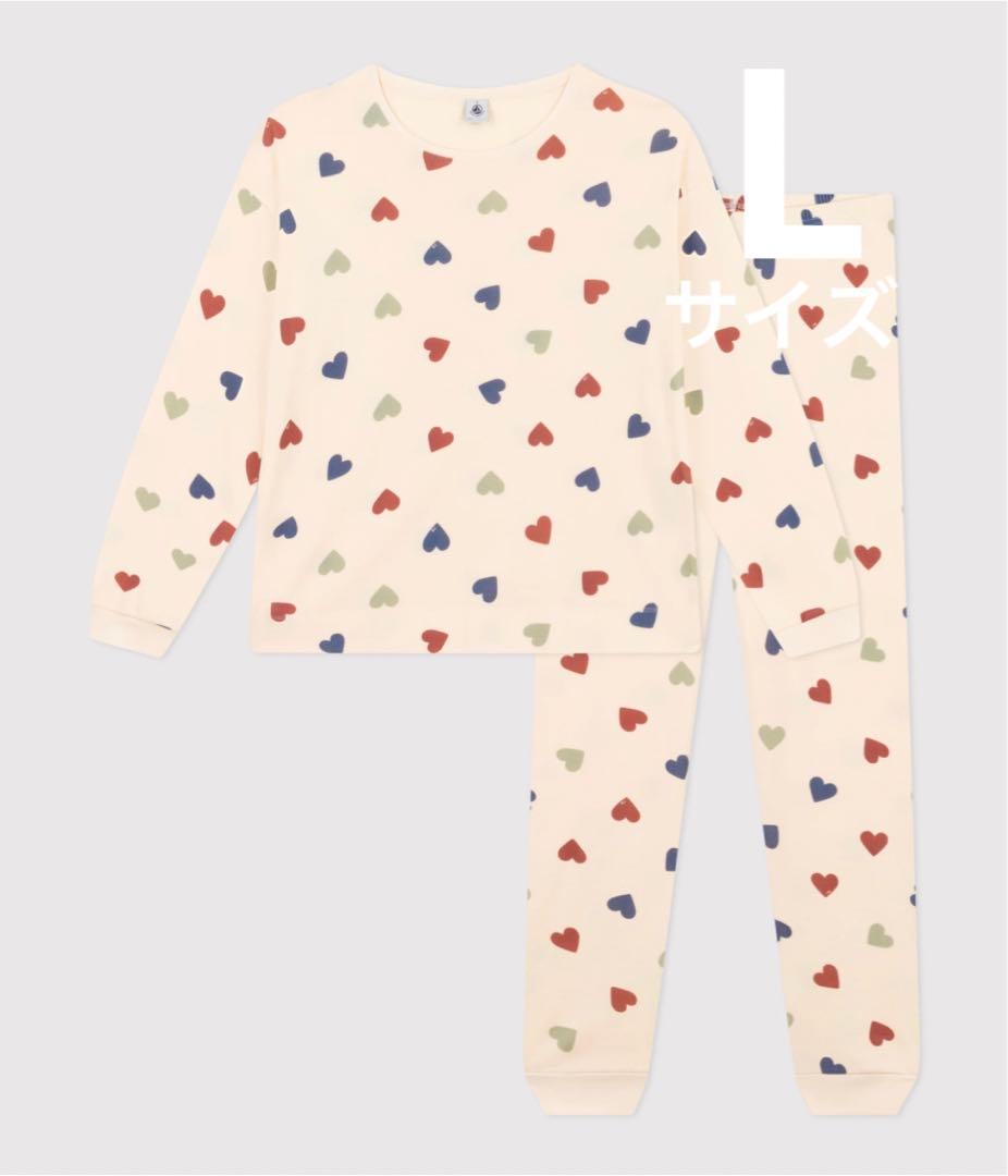 新品プチバトーPETIT BATEAU ミルキーハートパジャマL
