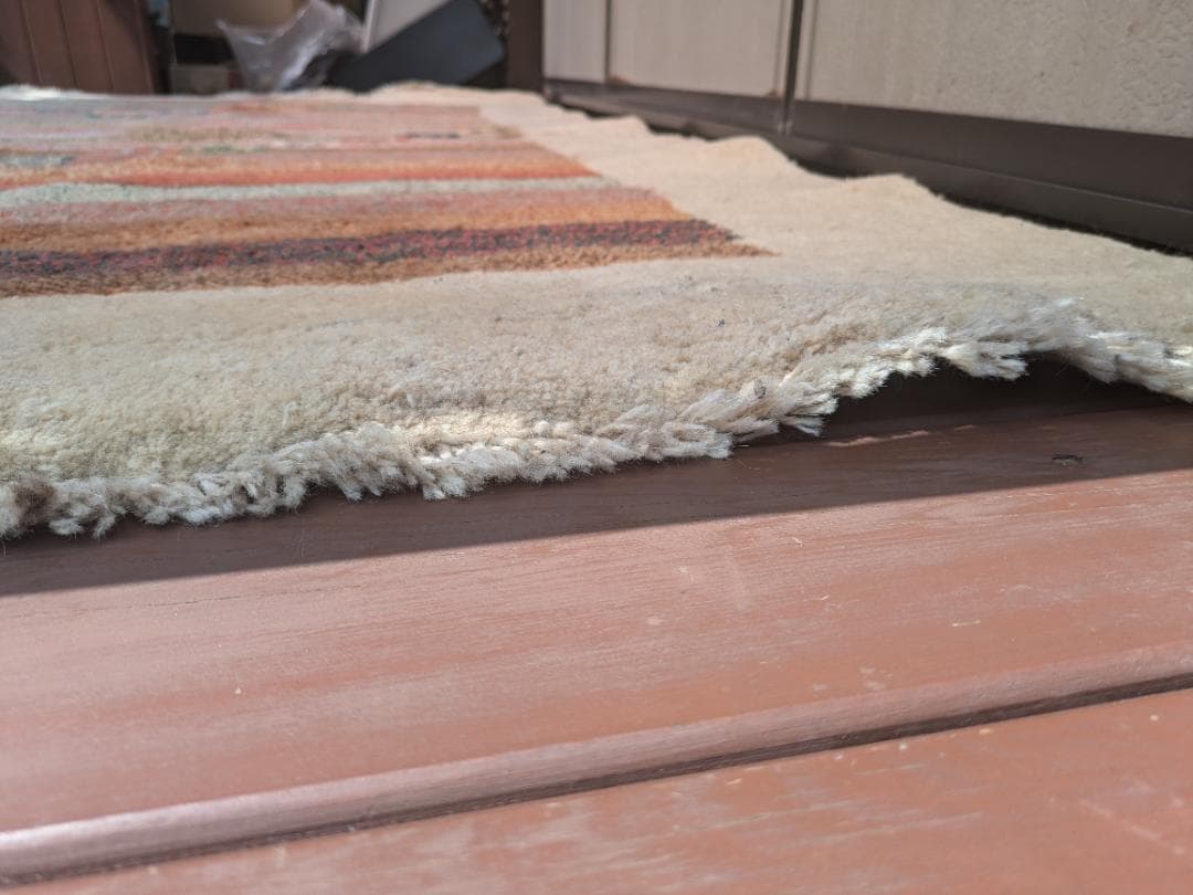 356　ギャッベ 絨毯　170×245㎝ 厚み約２㎝　ウール100％　ギャベ