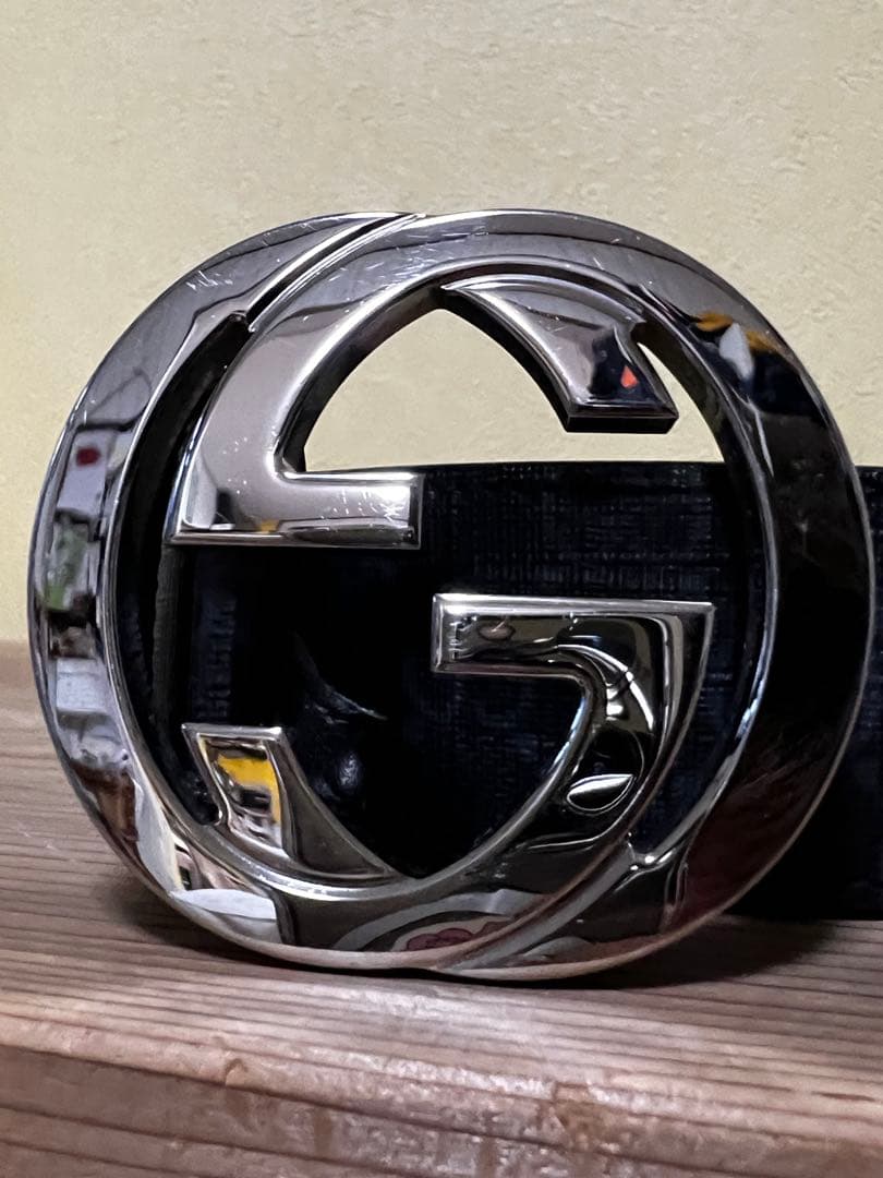 GUCCIモノグラム　ベルト　なべ