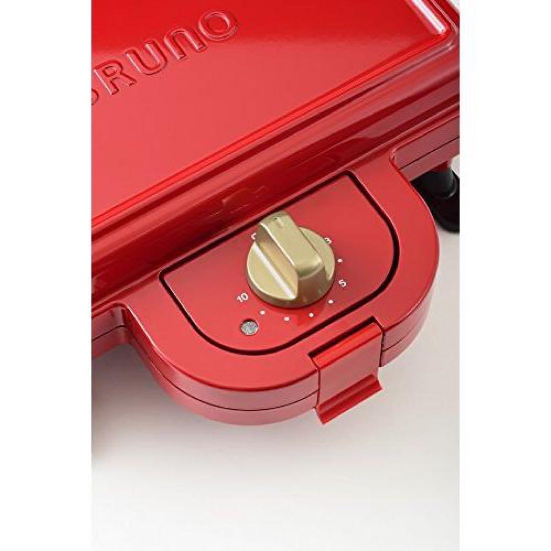 BRUNO ワッフル・ホットサンドメーカー レッド