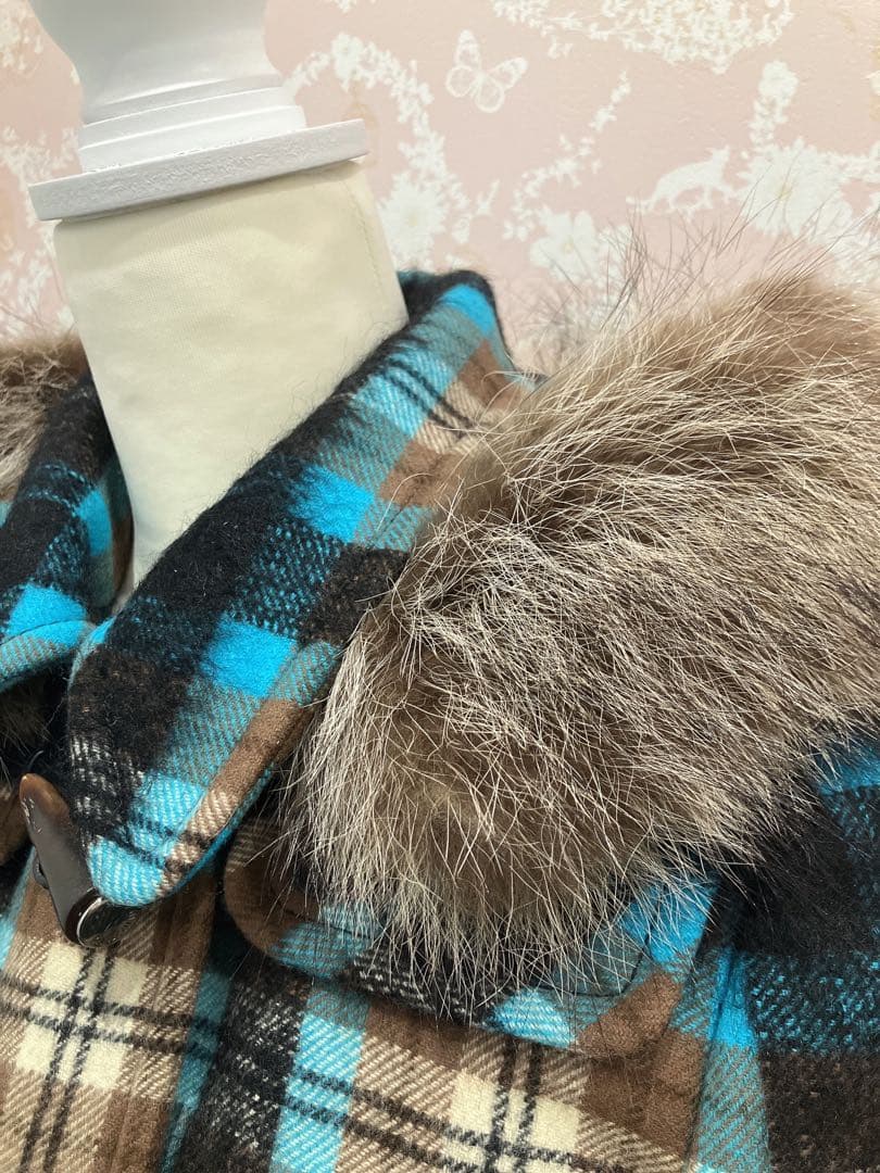 MIUMIU チェック ダッフルコート ウールコート 定価50万