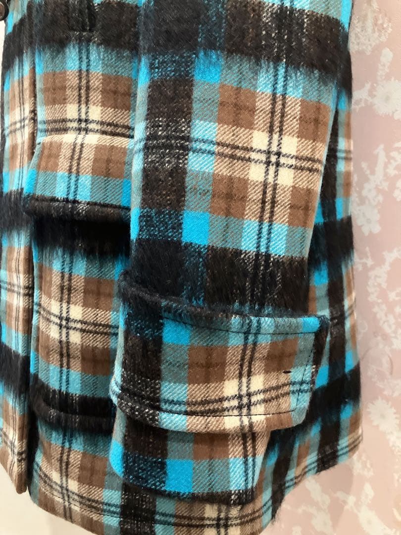 MIUMIU チェック ダッフルコート ウールコート 定価50万