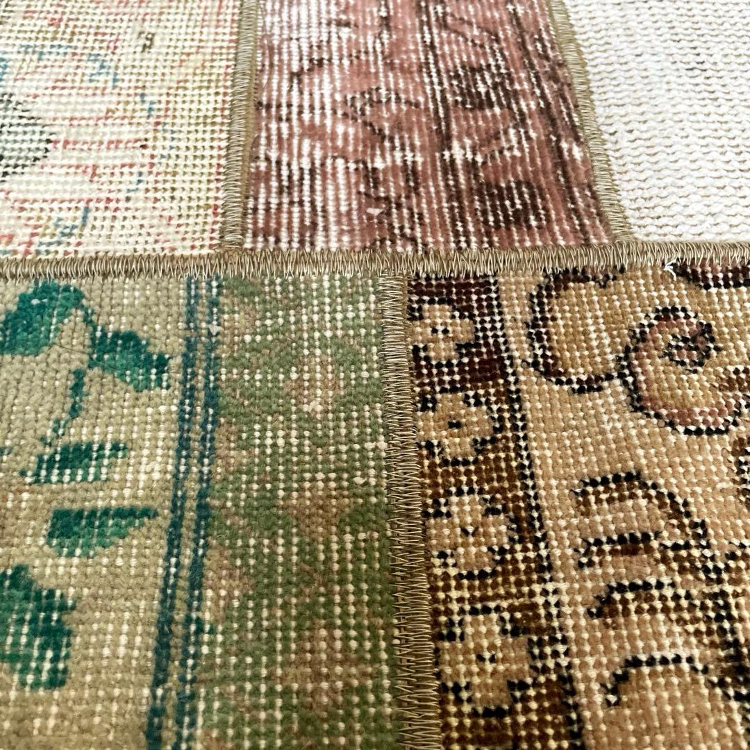 62×119 あると便利なパッチワークラグ　トルコヴィンテージラグ