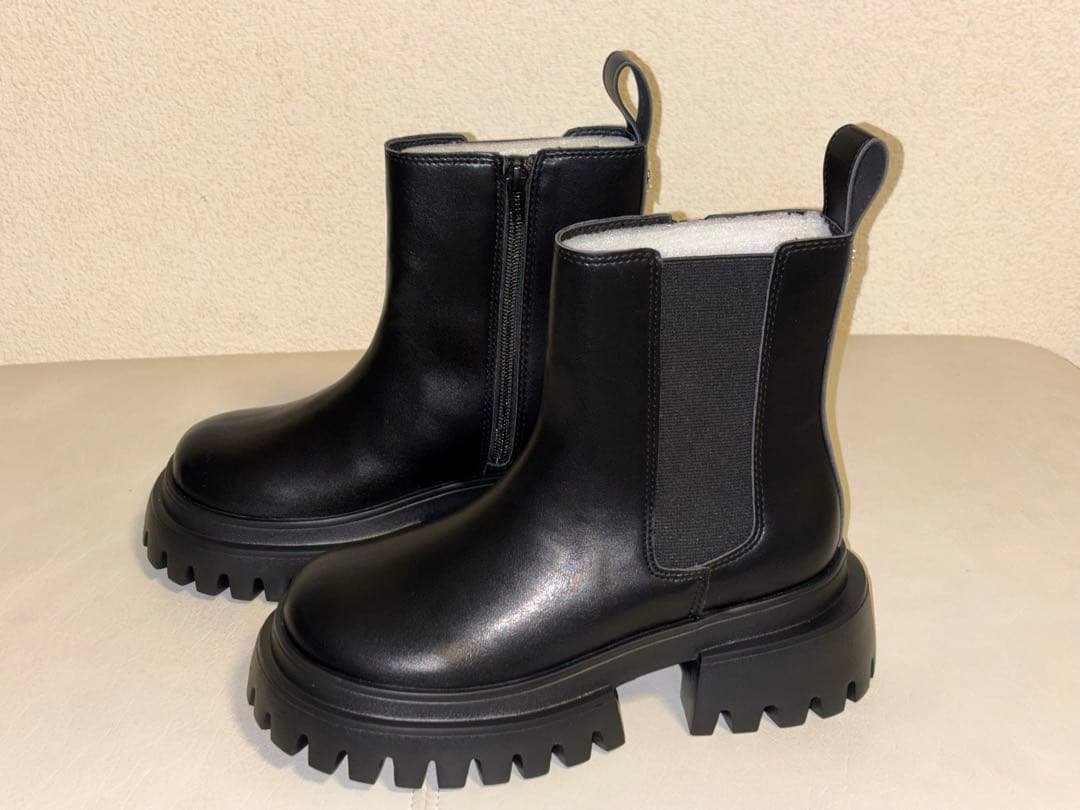 MARY QUANT メタルデイジーサイドゴア ブーツ（ブラック） Mサイズ