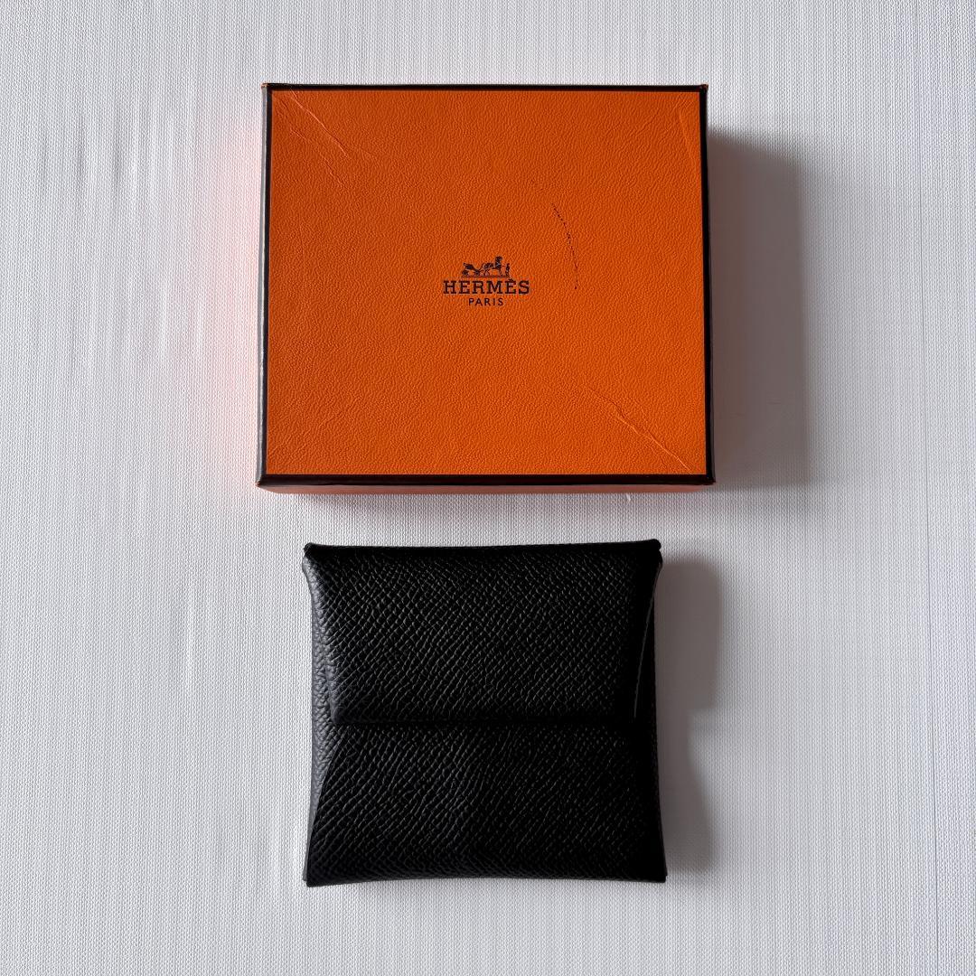 極美品『エルメス』バスティア ノワール ケース 小銭入れ ブラック