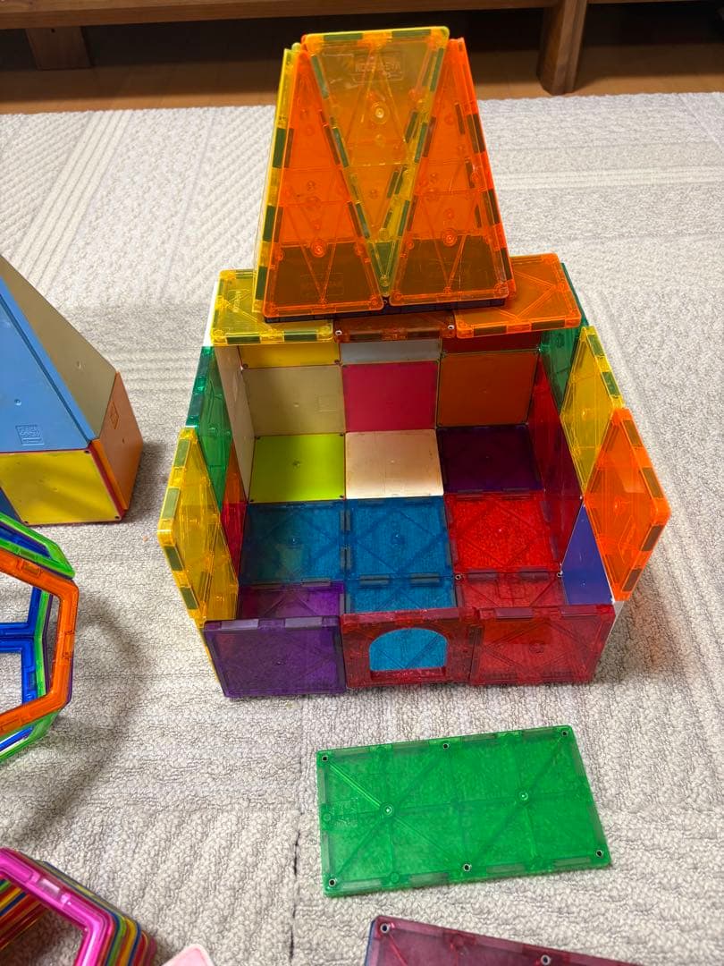 知育玩具 マグフォーマー　ピタゴラス　マグウィズダム　マグナタイル312ピース