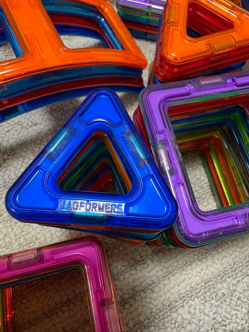 知育玩具 マグフォーマー　ピタゴラス　マグウィズダム　マグナタイル312ピース